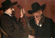 Jozsef Rippl-Ronai My Father and Lajos with Violin china oil painting artist